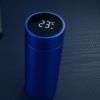 Bouteille isotherme intelligente bleu en acier inoxydable avec LED