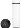 Bouteille isotherme intelligente blanche en acier inoxydable avec LED